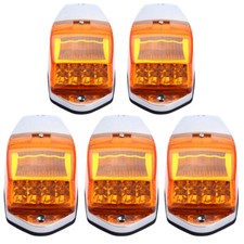 5x Led Amber Cab Roof Top Clearance Marker Running Light For Kenworth Peterbilt