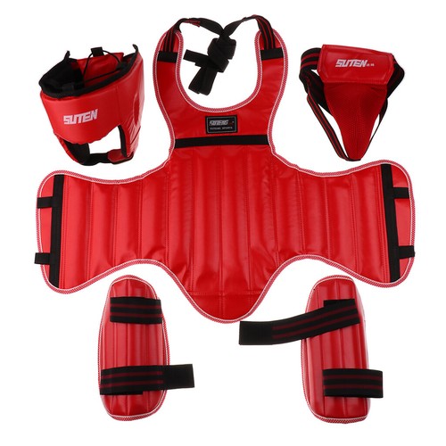 5PCS Kids Sparring Gear Set Boxing MMA Head Chest Leg Groin Guard