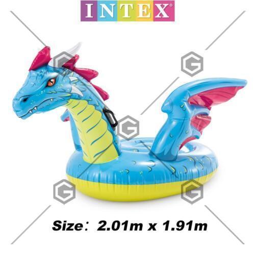 INTEX Giant Unicorn Pink Flamingo Dragon Ride On Float Raft Swimming Pool Beach - Picture 6 of 14