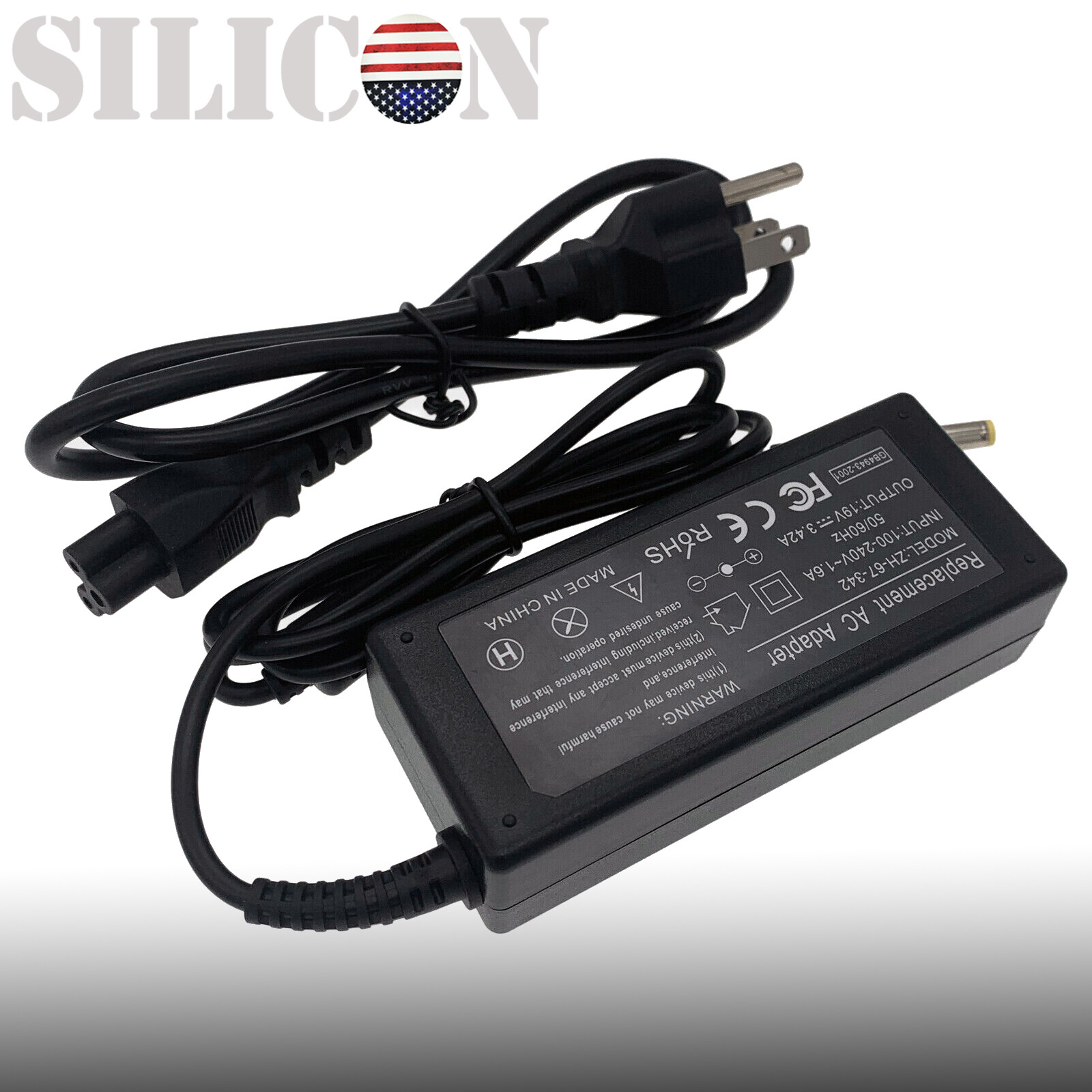 19V 3.42A 65W AC Adapter For Acer SB220Q SA230 IPS LED Monitor Power