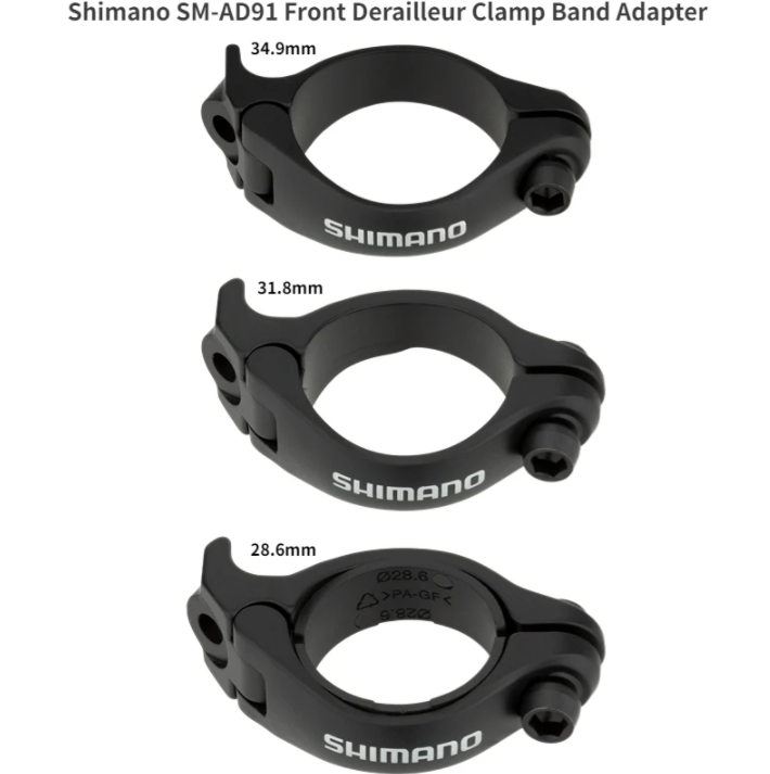 Shimano XTR Di2 18 Adaptateur de dérailleur avant 34,9mm, SM-FD905HL