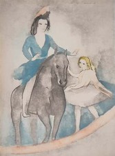Marie LAURENCIN: Dance, Ecuy�re and ballerina, signed engraving