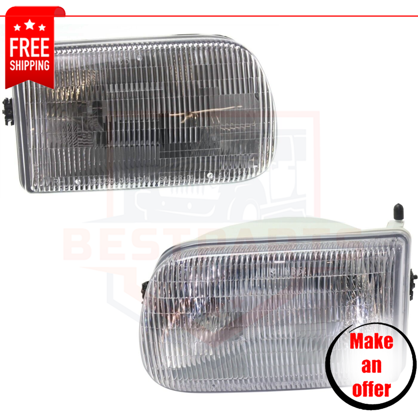 New Headlights 2pc set halogen left right for 19941997 Mazda B2300