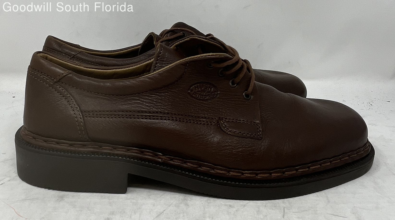 SAOLA Scarpe eleganti derby basse stringate Hush Puppies da uomo in pelle marrone taglia 43