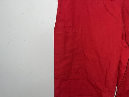 St Louis Cardinals Scrub Pants Womens XS Red Drawstring Pockets Cherokee *Flaw - Picture 4 of 10