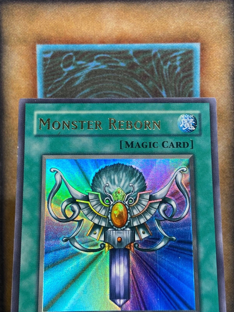 Yugioh Monster Reborn LOB-118 Ultra Rare 1st Ed Glossy PRINT LINE