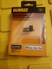 DEWALT 90 DEGREE COMPACT DESIGN AUX IN AUDIO ADAPTER FOR IPHONE DXMA1909037
