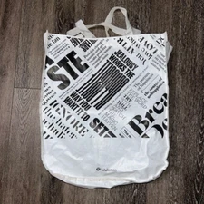 LULULEMON REUSABLE SHOPPING BAG LARGE WHITE/BLACK