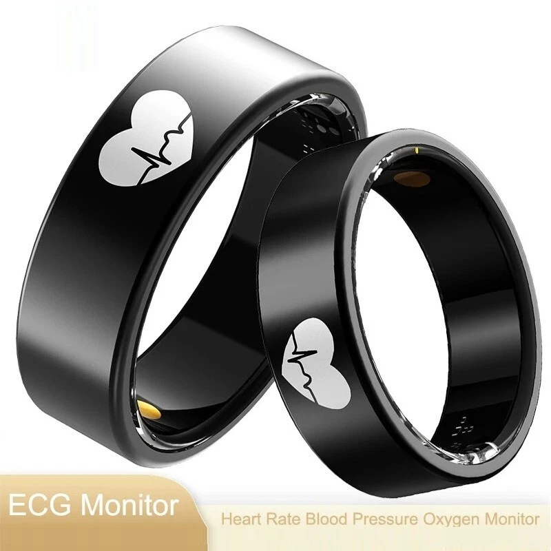 MARKENLOS IP68 Wasserdicht ECG Smart Ring R30 Blutsauerstoff Herzfrequenz Schlafmonitor