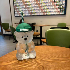 Imagen de Starbucks Bearista Bear Glass Cup Limited Edition Collectible 2026 Authentic