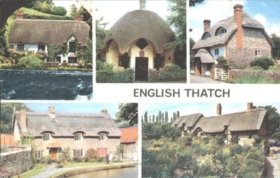 English Thatch Cottages Postkarte - Colourmaster International Multi-View