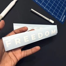 FREEDOM Vinyl Decal Sticker USA Patriot Charlie Kirk - Multiple Sizes & Color