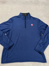 Greyson Pullover Mens Extra Large Essex CC Golf 1/4 Zip Herringbone Performance