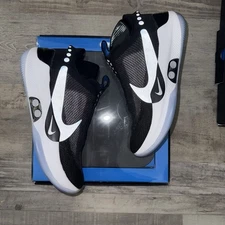 Nike Adapt BB Size 9.5 US Charger w/ Box AO2582-001 Black Pure Platinum White