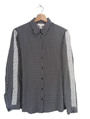 MONA Hemd-Bluse Damen Bluse Gr. DE 40 hellgrau Casual-Look