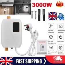 Electric Tankless Instant Hot Water Heater Under Sink Tap Kitchen BathRoom 3KW