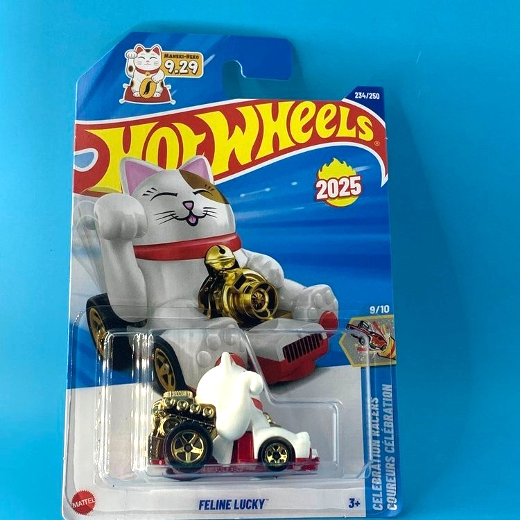 HOT WHEELS 2025 FELINE LUCKY WHITE 234/250 HYW52 CELEBRATION