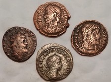 Set of 4 Roman Coins Bronze Usurpers Aureolus Vetranio Procopius