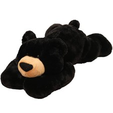 6.2 Lbs Weighted Black Bear Plush Toy  Pillow for Kids, 29.5 Inch