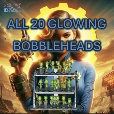 FALLOUT 76 PSN All 20 GLOWING BOBBLEHEADS SET [ONE OF EACH] NEW PS4/ps5