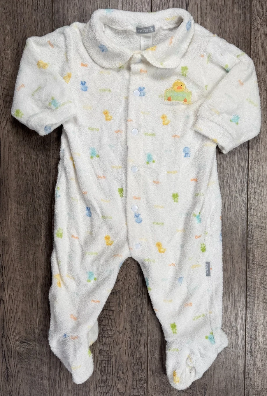 Baby Boy Clothes Vintage Carter's 3-6 Month Terry Cloth Duck Footed Outfit