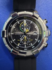 Invicta Aviator JetFrame Watch 50mm- Carbon Fiber Aviator dial Black Silcone