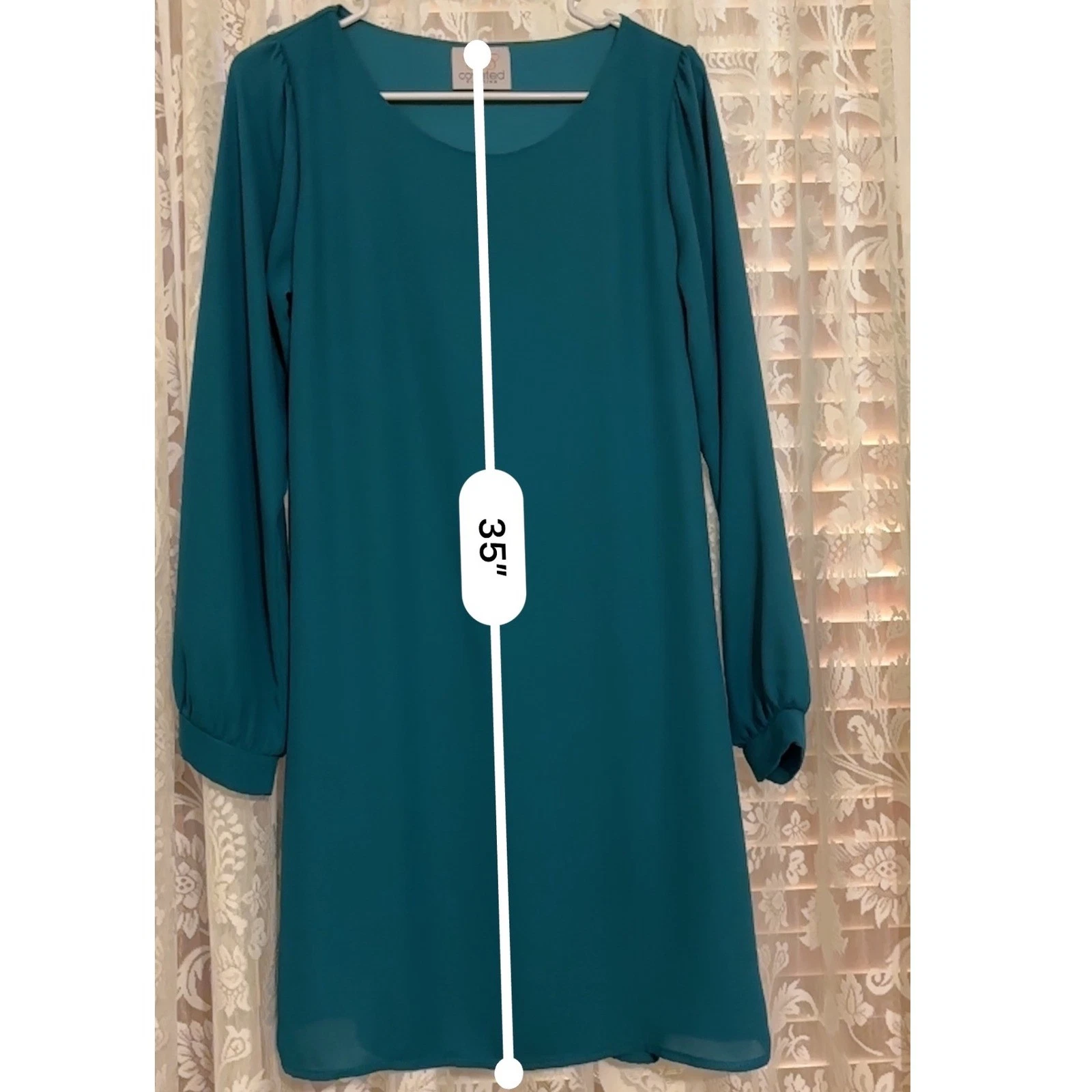 VETEMENTS Abbigliamento ambito boutique abito teal pizzo manica lunga casual mini large us intime ottimeioni
