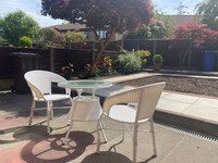 Garden Furniture Set Outdoor 3-piece Table And Chairs, white