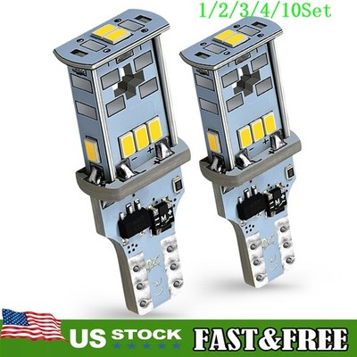 T15 921 LED 912 Bulb W16W White Backup Light Reverse Error Bulb Free 1~10Set