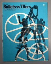 Baltimore Bullets vs Philadelphia 76ers 1965-66 Season Official Scorecard