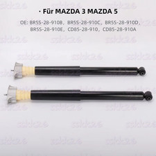 2x GASDRUCK STOSSDÄMPFER + DOMLAGER + PROTECTION KIT HINTEN FÜR MAZDA 3 MAZDA 5