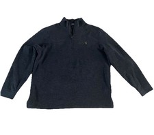 Polo Ralph Lauren Men  s Estate Rib 1/4 Zip Sweater Gray Cotton Knit XL SOFT
