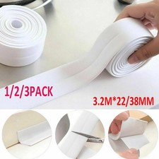 3.2Mx38MM Sealing Strip Bath Shower Sink Basin Edge White Sealant Tape 3Pack