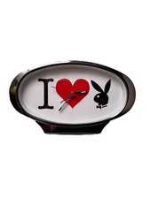 RARE Vintage y2k Playboy clock I Love Playboy Bunny 2000s oval