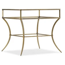 Bowery Hill Modern / Contemporary Living Room End Table in Gold Cast Iron
