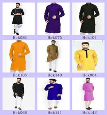 Mens Kurta with Pajama Indian Traditional Mens Kurta Cotton Button Kurta Fancy
