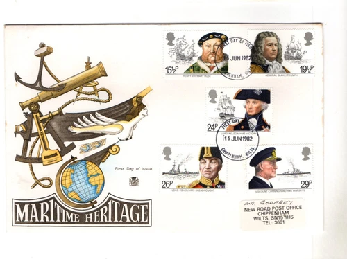 1982 MARITIME HERITAGE - CAMBRIDGE CDS STUART FDC FROM COLLECTION O64