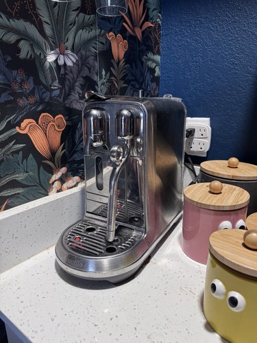 Breville Nespresso Creatista Plus Capsule Coffee Machine Silver Steam Wand
