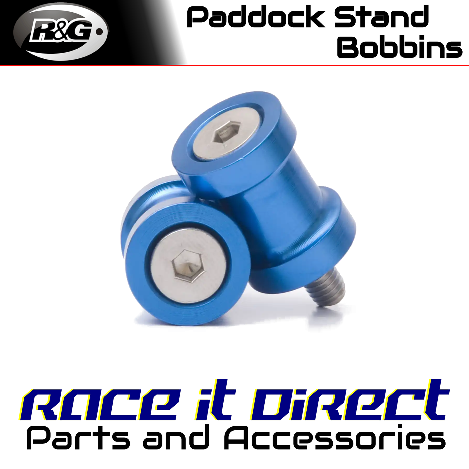 Paddock Stand Bobbins for Kawasaki ZX9-R C2 All Years M10 Blue R&G