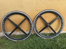 Vintage Spinergy Rev X 700c Carbon Clincher Wheels Rim Brake Hyperglide 90s Road
