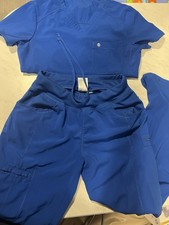 Infinity by Cherokee Women's Blue Medical Scrubs Set Size S/P Polyester Blend