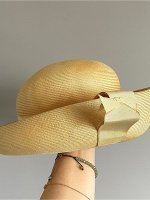 Vintage 60s Very Fine Straw Roller Hat w/ Upturned Brim - Small Vintage 60s Very Fine Straw Roller Hat w/ Upturned Brim  main image 3