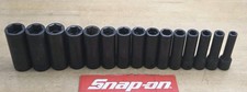 Snap On 315SIMMYA - 1/2" Drive 15 Pc Metric Deep 6Pt Impact Socket Set