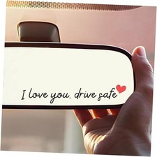 3X I Love You Drive Safe Mirror Sticker, Cute Car I Love You Drive Safe Black