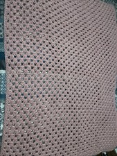 Handmade Crochet Afghan Blanket Pink Or Mauve color 40  x 54  Baby Throw