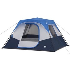 Ozark Trail - Tenda da cabina istantanea 10' x 9' (6 persone) con mozzo illuminato a LED, 25 libbre