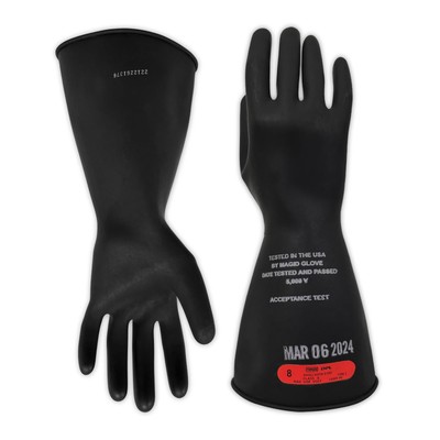 MAGID Insulating Electrical Gloves, Size 9, Class 0 | Cuff Length - 14'', Line...