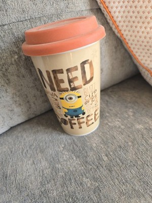 Zak Designs Despicable Me Minion I Need Coffee Ltd Edition Travel Mug New