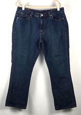 Wrangler Aura Jeans Women  s 18 Short Bootcut Mid Rise Stretch Dark Wash