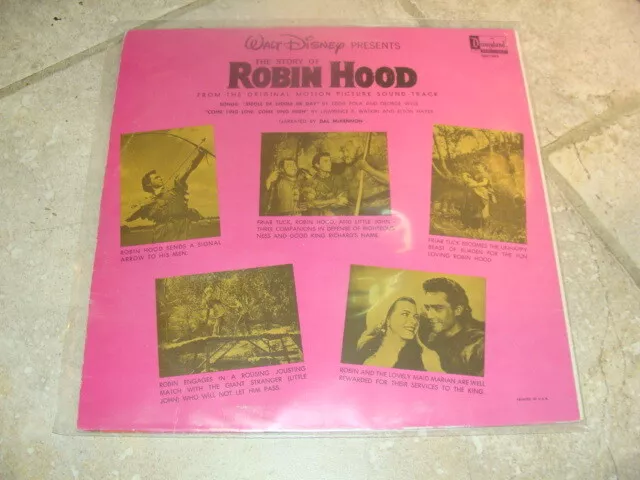 Robin Hood walt Disney's Story Of 7' Vinyl Record /